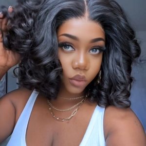 Bouncy curls closure . 10 inches